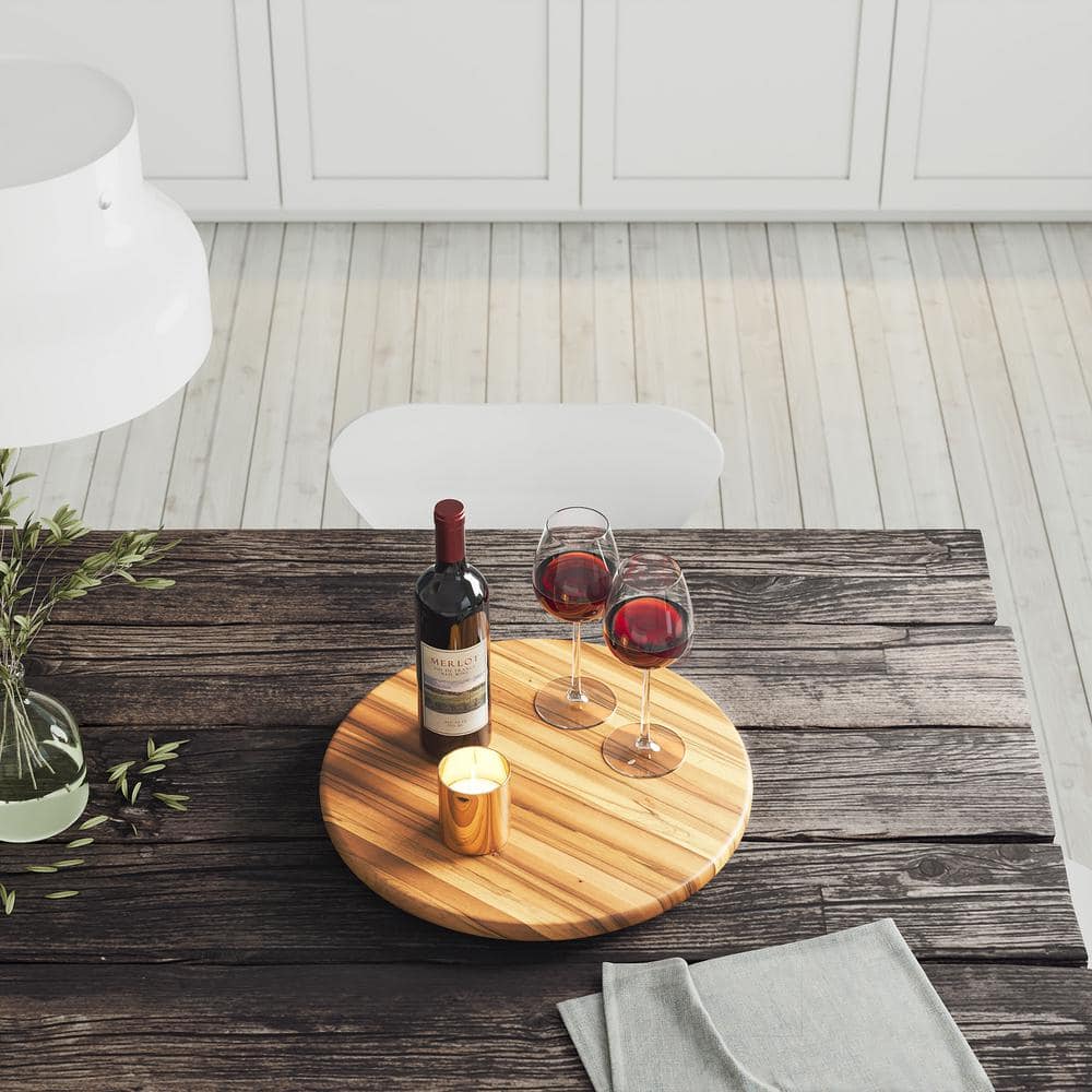 Lipper Acacia 18 in. Lazy Susan Organizers