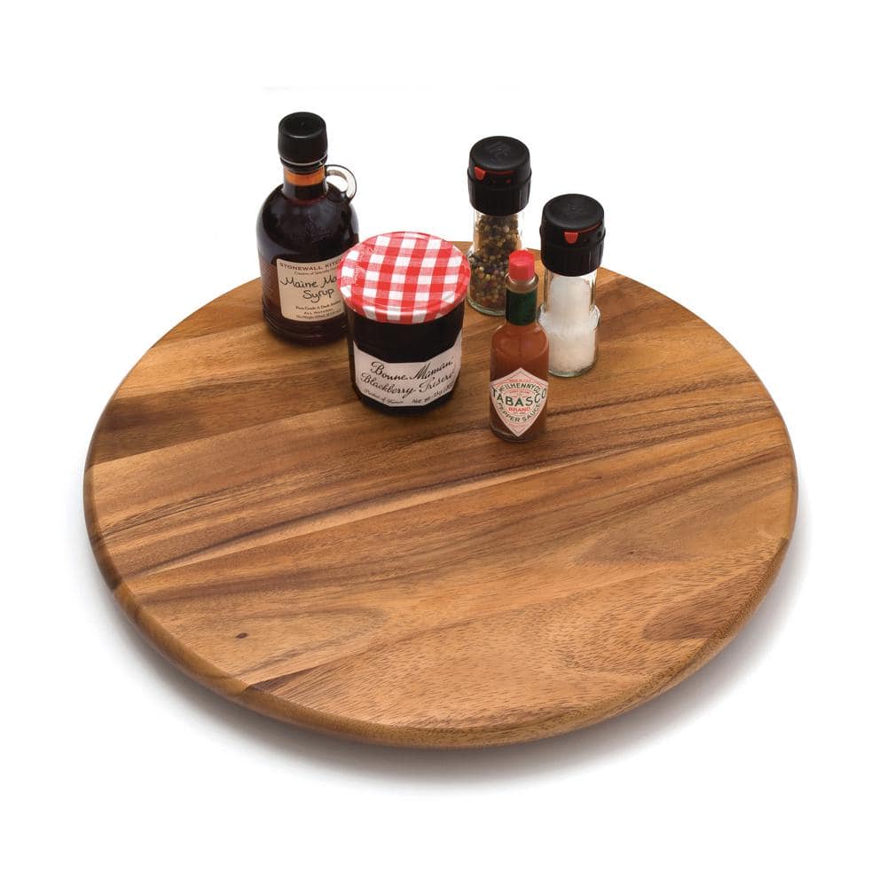 Lipper Acacia 18 in. Lazy Susan Organizers