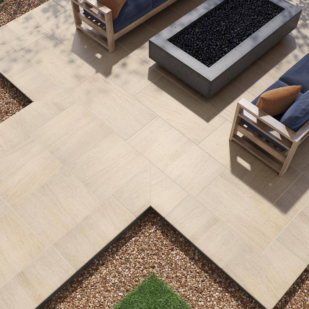 MSI Living Style Beige 2cm. x 18 in. x 36 in. Matte Porcelain Stone Look Paver (9 sq. ft./Case)