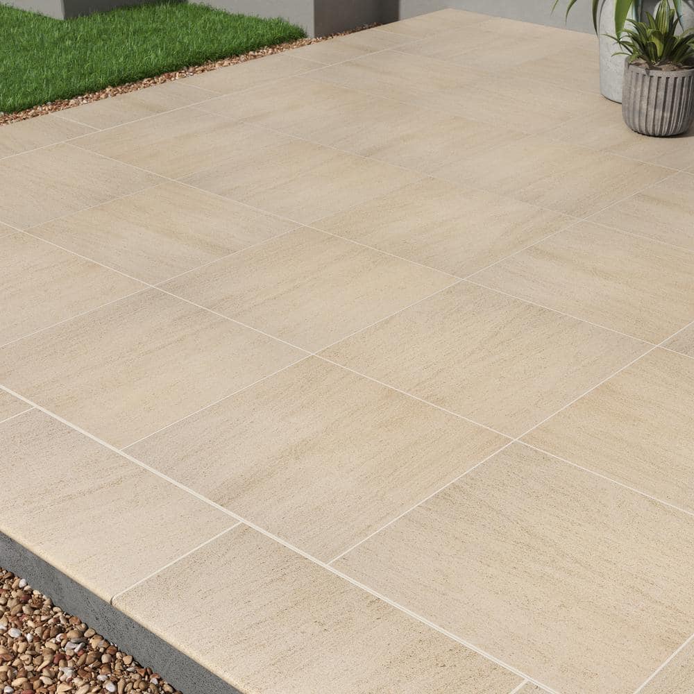MSI Living Style Beige 2cm. x 18 in. x 36 in. Matte Porcelain Stone Look Paver (9 sq. ft./Case)