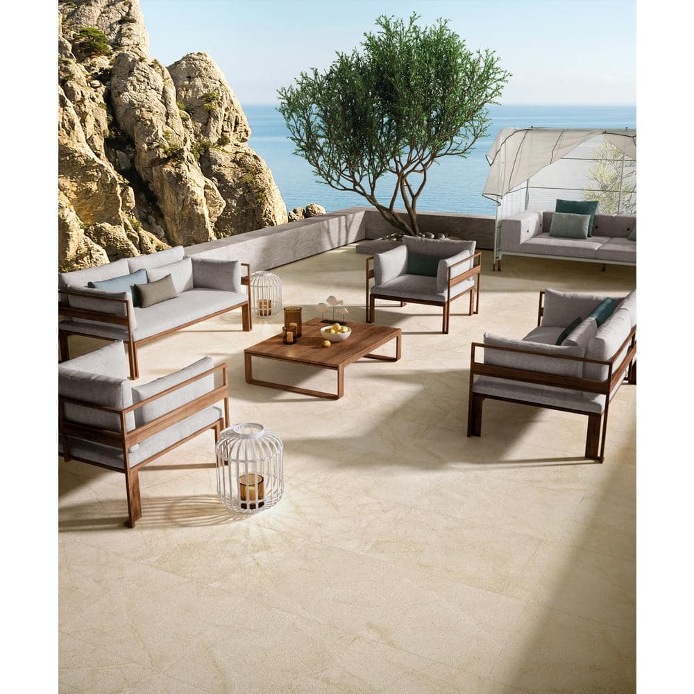 MSI Living Style Cream 2 cm. x 18 in. x 36 in. Matte Porcelain Stone Look Paver (216 sq. ft./Pallet)