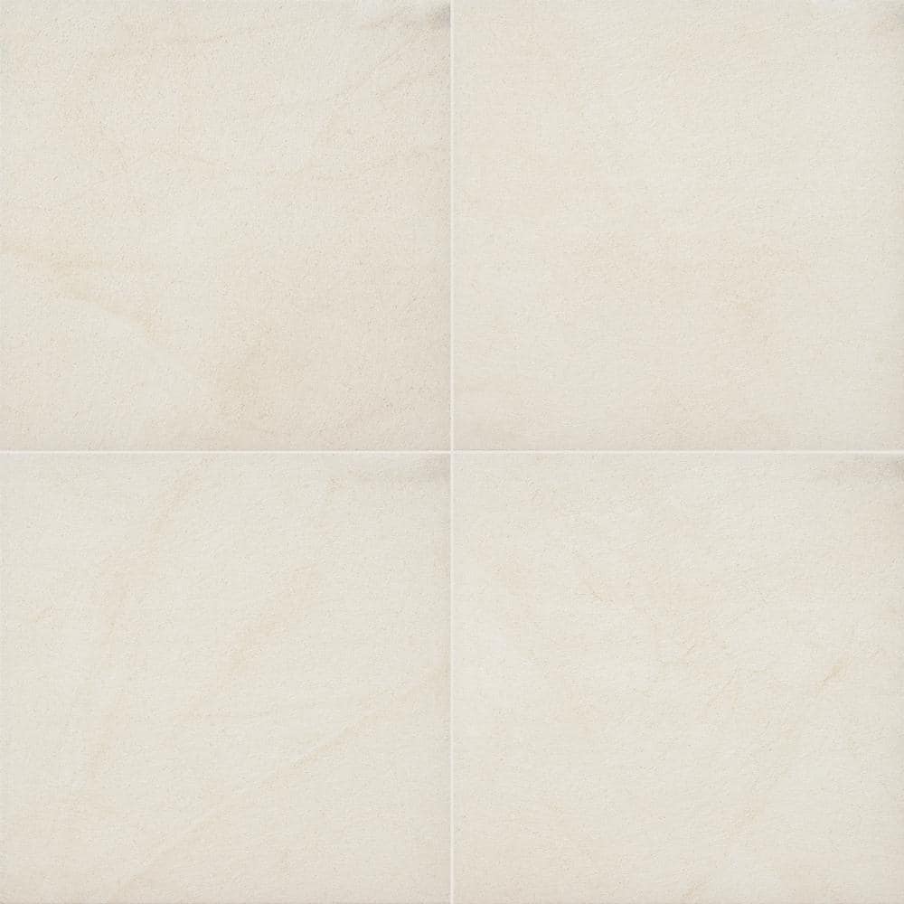 MSI Living Style Cream 2 cm. x 24 in. x 24 in. Matte Porcelain Stone Look Paver (8 sq. ft./Case)