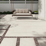 MSI Living Style Cream 2 cm. x 24 in. x 24 in. Matte Porcelain Stone Look Paver (8 sq. ft./Case)