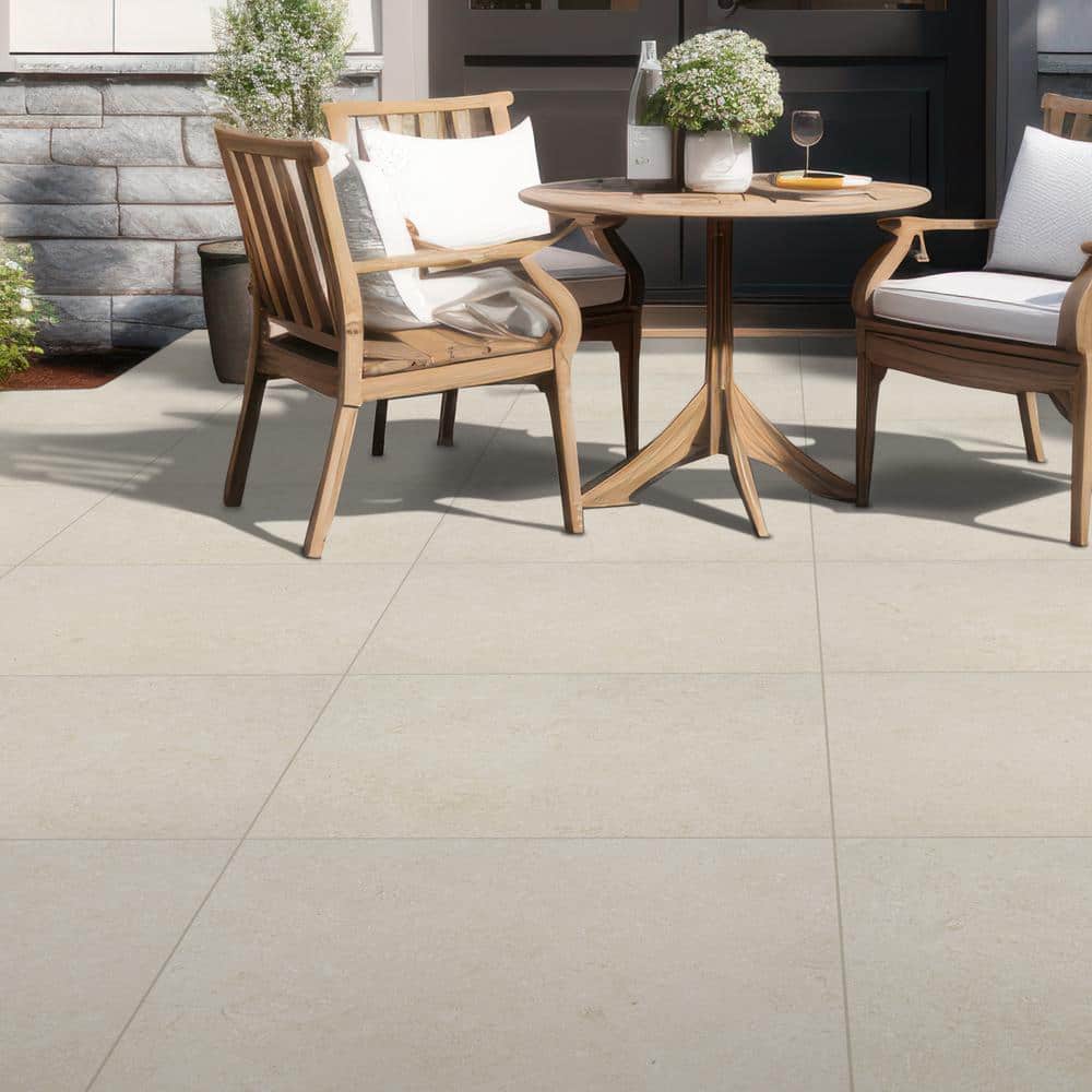 MSI Living Style Pearl 2 cm x 24 in. x 24 in. Matte Porcelain Stone Look Paver (512 sq. ft./Pallet)