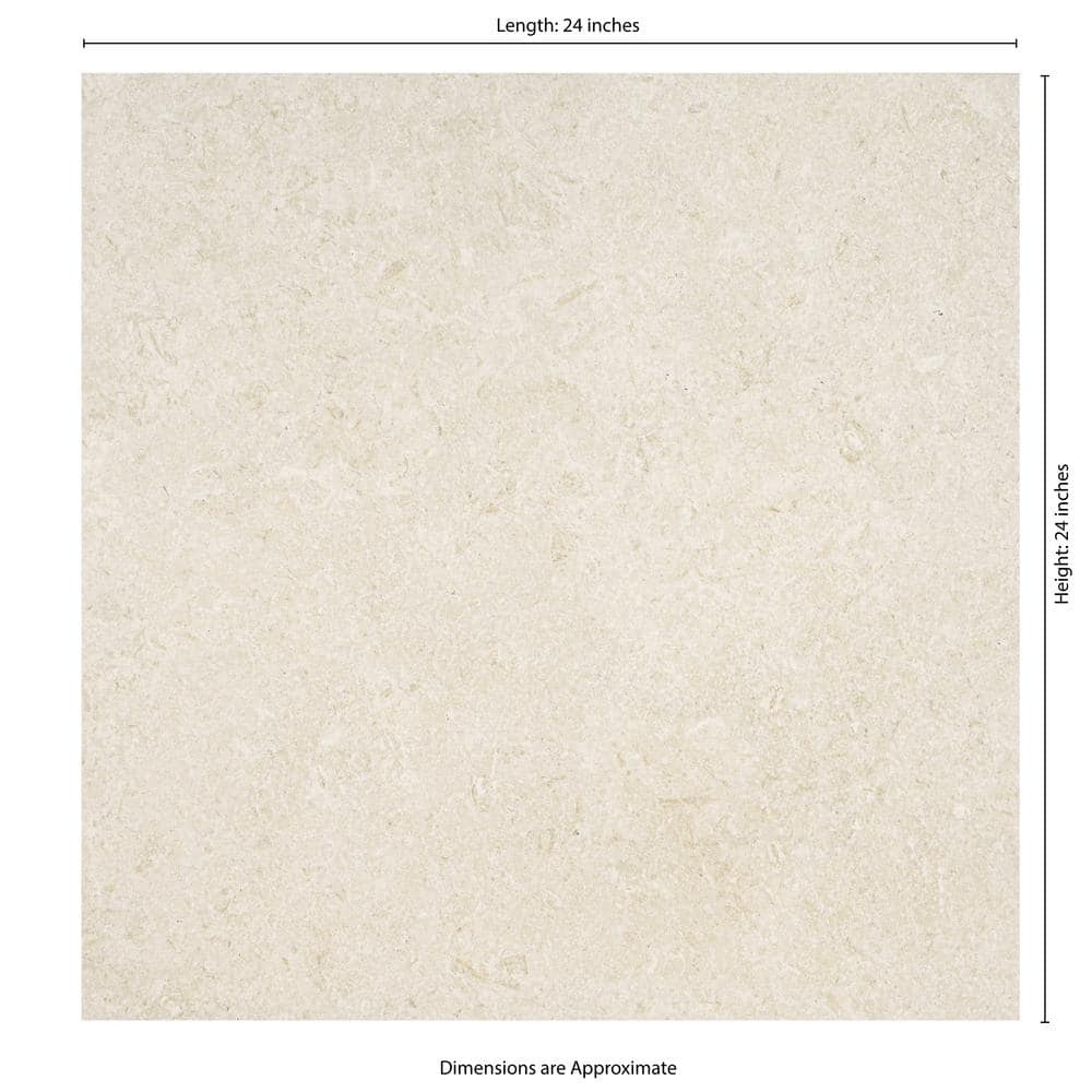 MSI Living Style Pearl 2 cm x 24 in. x 24 in. Matte Porcelain Stone Look Paver (512 sq. ft./Pallet)