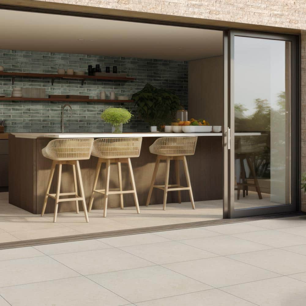 MSI Livingstyle Pearl 2 cm. x 24 in. x 24 in. Matte Porcelain Stone Look Paver (8 sq. ft./Case)