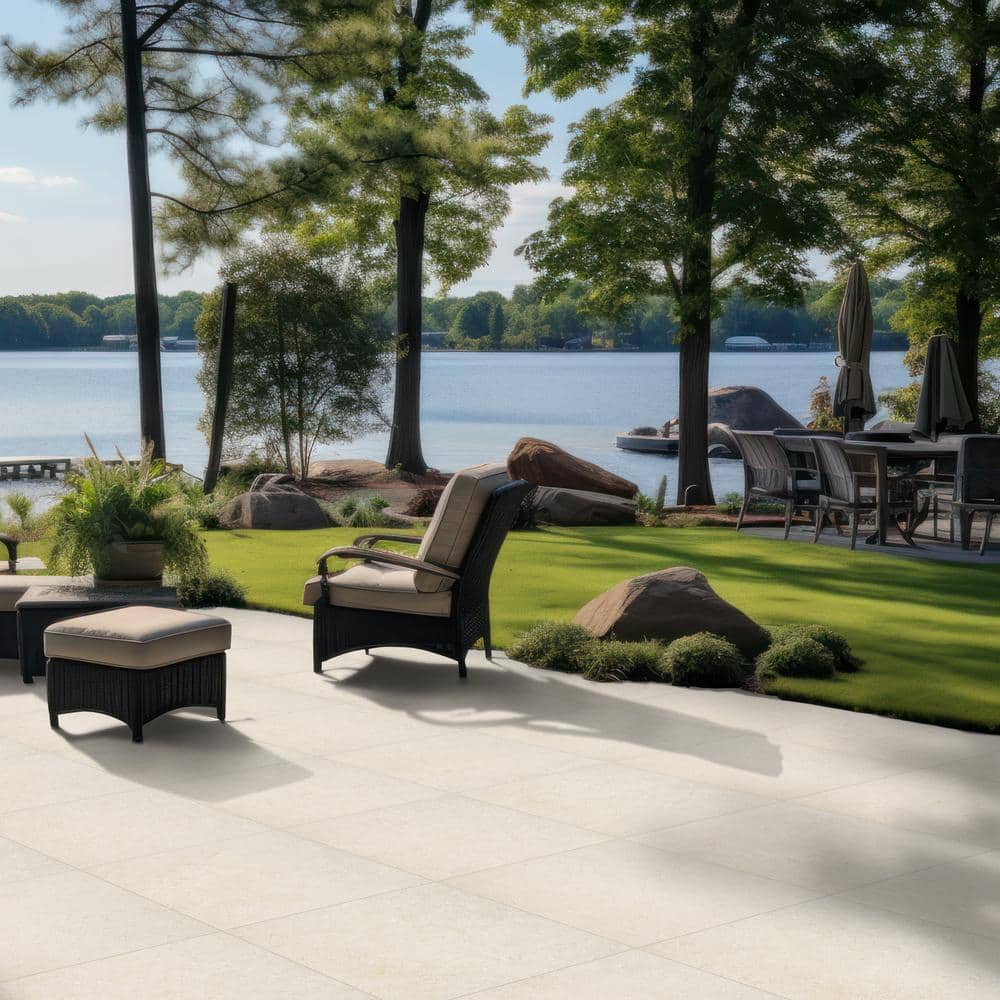 MSI Livingstyle Pearl 2 cm. x 24 in. x 24 in. Matte Porcelain Stone Look Paver (8 sq. ft./Case)