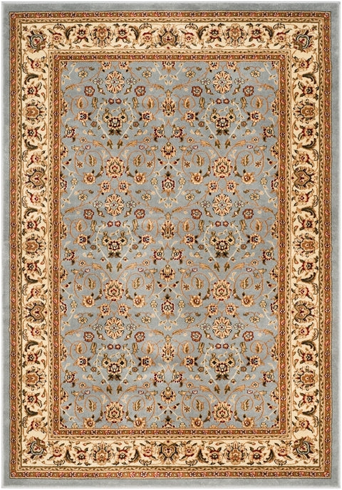 Safavieh Lyndhurst Qum 2 x 4 Light Blue/Ivory Indoor Floral/Botanical Oriental Throw Rug