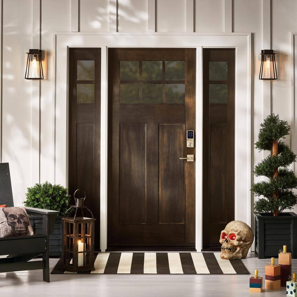 Lockly Model-S Satin Nickel Single-Cylinder Deadbolt Smart Lock with Hack-proof Touchsreen Keypad and Mobile App Control