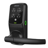 Lockly Secure Plus Matte Black Smart Touchscreen Hack-proof Keypad Door Latch Lock with Biometric Fingerprint and Bluetooth