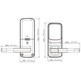 Lockly Secure Plus Satin Nickel Smart Touchscreen Hack-proof Keypad Door Latch Lock with Biometric Fingerprint and Bluetooth