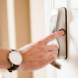 Lockly Secure Pro Satin Nickel Smart WiFi Mobile App-Controlled Lever Latch, 3D Fingerprint, Keypad, Works w/ Hey Google/Alexa