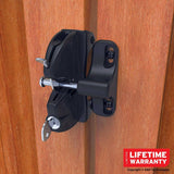 LOKKLATCH D&D Black Key-Lockable Gate Latch