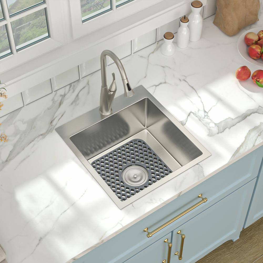 LORDEAR Silicone Kitchen Sink Bottom Grid, 14x11 Inch, Grey
