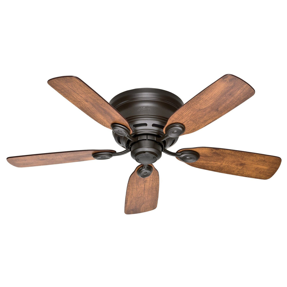 Hunter Low Profile IV 42-in White Indoor Flush Mount Ceiling Fan (5-Blade)