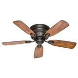 Hunter Low Profile IV 42-in White Indoor Flush Mount Ceiling Fan (5-Blade)