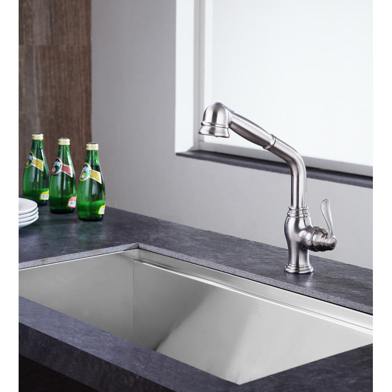 ANZZI Del Moro Oil Rubbed Bronze 1-Handle Deck-Mount Pull-Out Kitchen Faucet, KF-AZ203ORB
