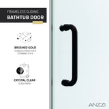 ANZZI Raymore 60 in. x 62 in. Frameless Sliding Bathtub Door in Polished Chrome