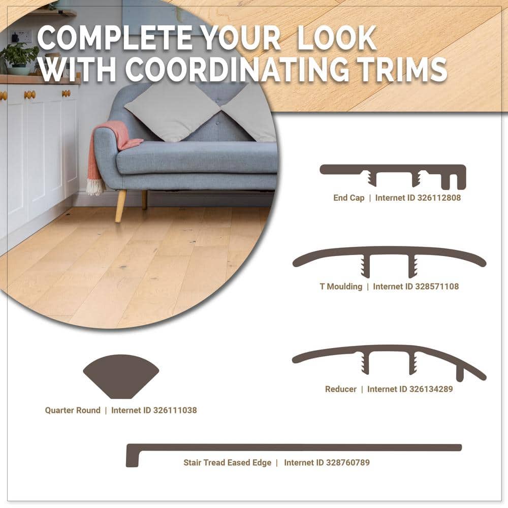 MSI Lyon Valley White Oak XL 1/2 in. T x 7.48 in. W Tongue and Groove Engineered Hardwood Flooring (35.34 sq. ft./case)