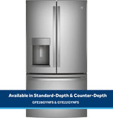 GE 22.1 cu. ft. Counter-Depth French Door Refrigerator, Fingerprint Resistant Stainless Steel, ENERGY STAR (GYE22GYNFS)