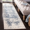 Safavieh Madison Nord 2 x 12 Cream/Navy Indoor Distressed Overdyed Vintage Runner Rug