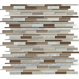 MSI Madison Avenue Interlocking 12 in. x 12 in. x 8 mm Textured Glass/Metal Mosaic Wall Tile (1 sq. ft. Sheet)
