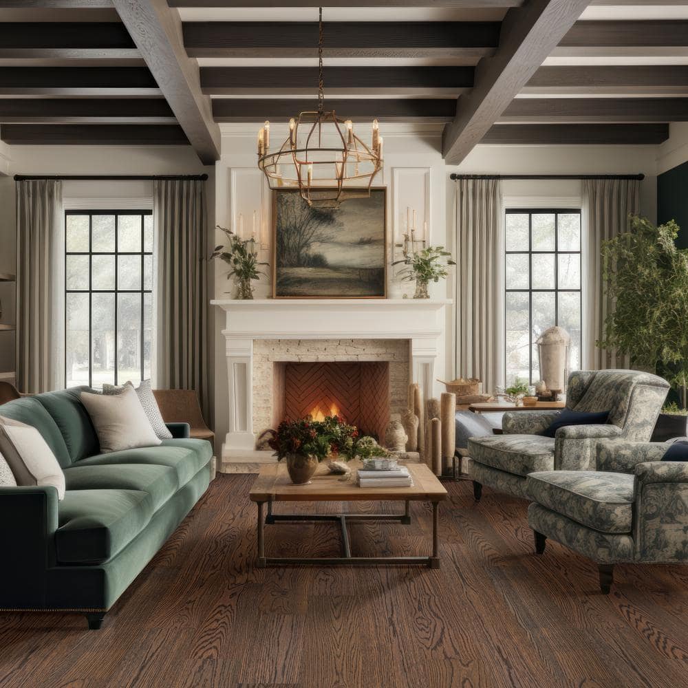MSI Madison Pointe White Oak XL 1/2 in. T x 7.48 in. W Tongue and Groove Engineered Hardwood Flooring (34.97 sq. ft./case)