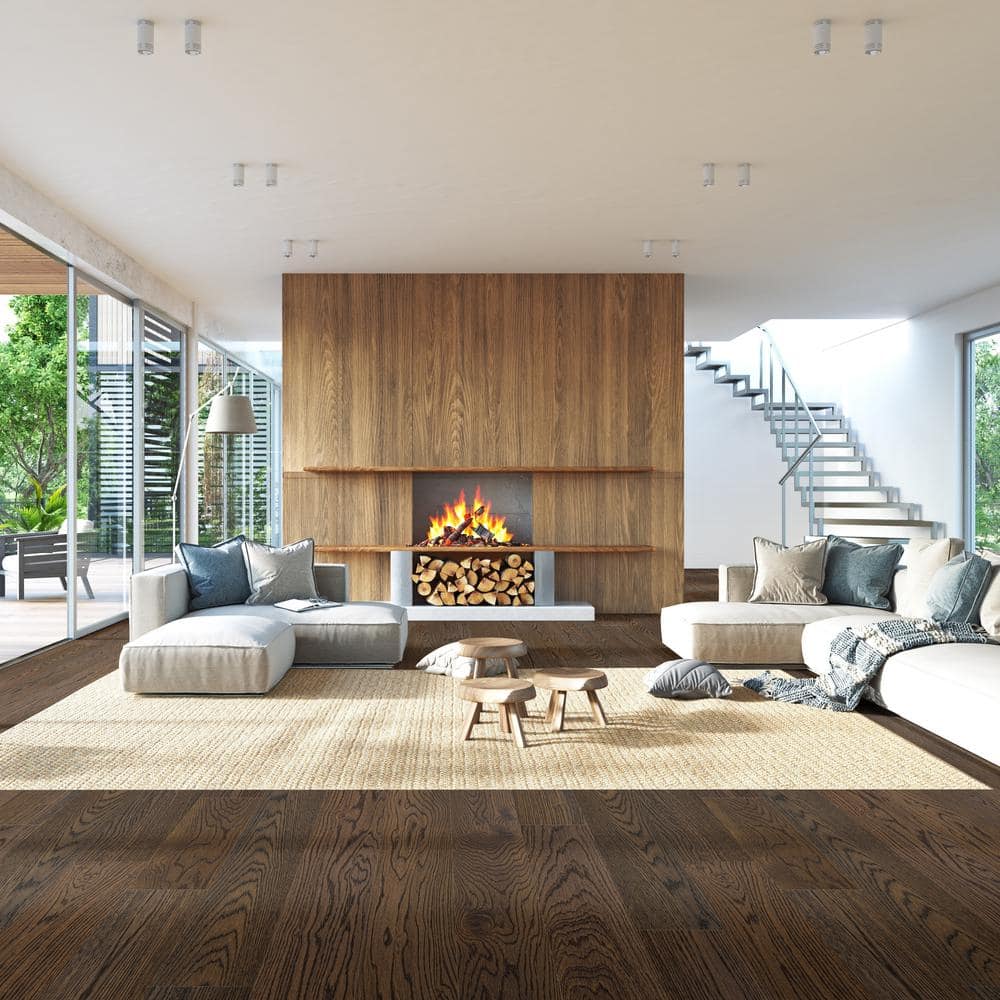 MSI Madison Pointe White Oak XXL 5/8 in. T x 9.45 in. W Tongue and Groove Engineered Hardwood Flooring (34.10 sq. ft./case)