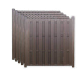 Frame It All Dog-Ear Shadowbox 6 ft. x 6 ft. Mahogany Composite Fence Panel (5-Pack)