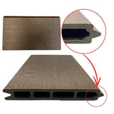 Frame It All 6 ft. x 6 ft. Valla Composite Fence Panel Mahogany (5-Pack)