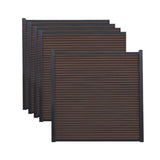 Frame It All 6 ft. x 6 ft. Riviera Composite Fence Panel Mahogany (5-Pack)