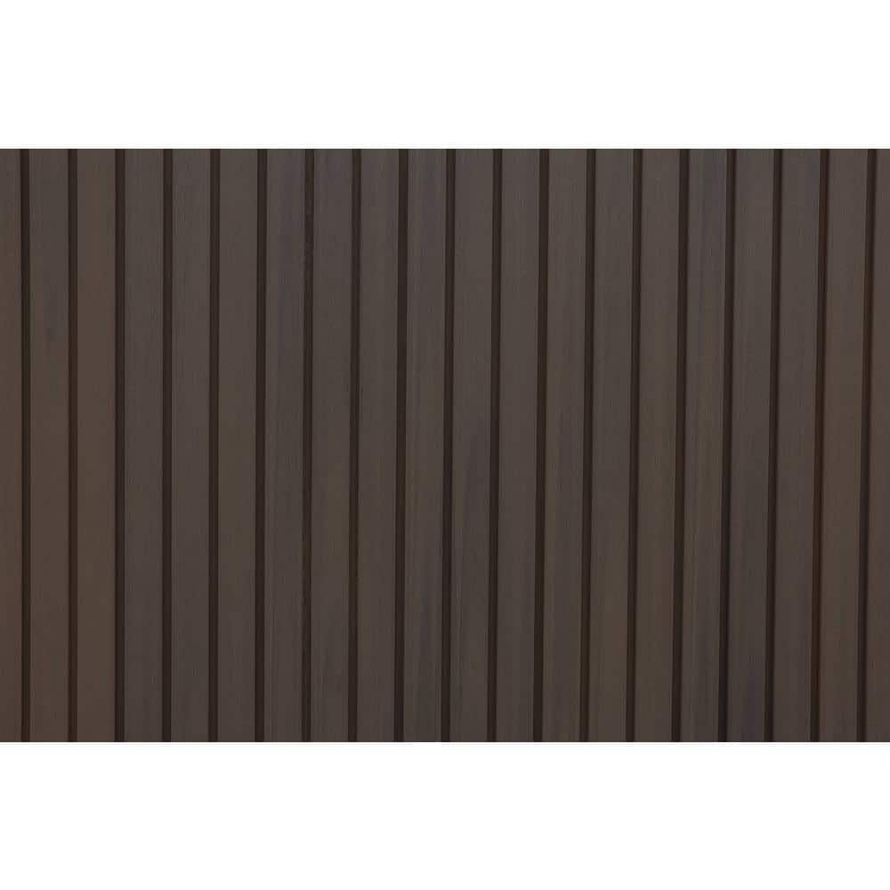 Frame It All 6 ft. x 6 ft. Riviera Composite Fence Panel Mahogany (5-Pack)