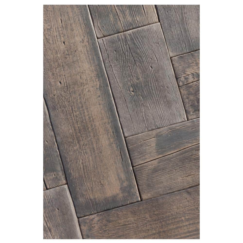 Silver Creek Stoneworks Barn Plank 15.5 in. x 9.75 in. x 2 in. Mahogany Concrete Paver Sample