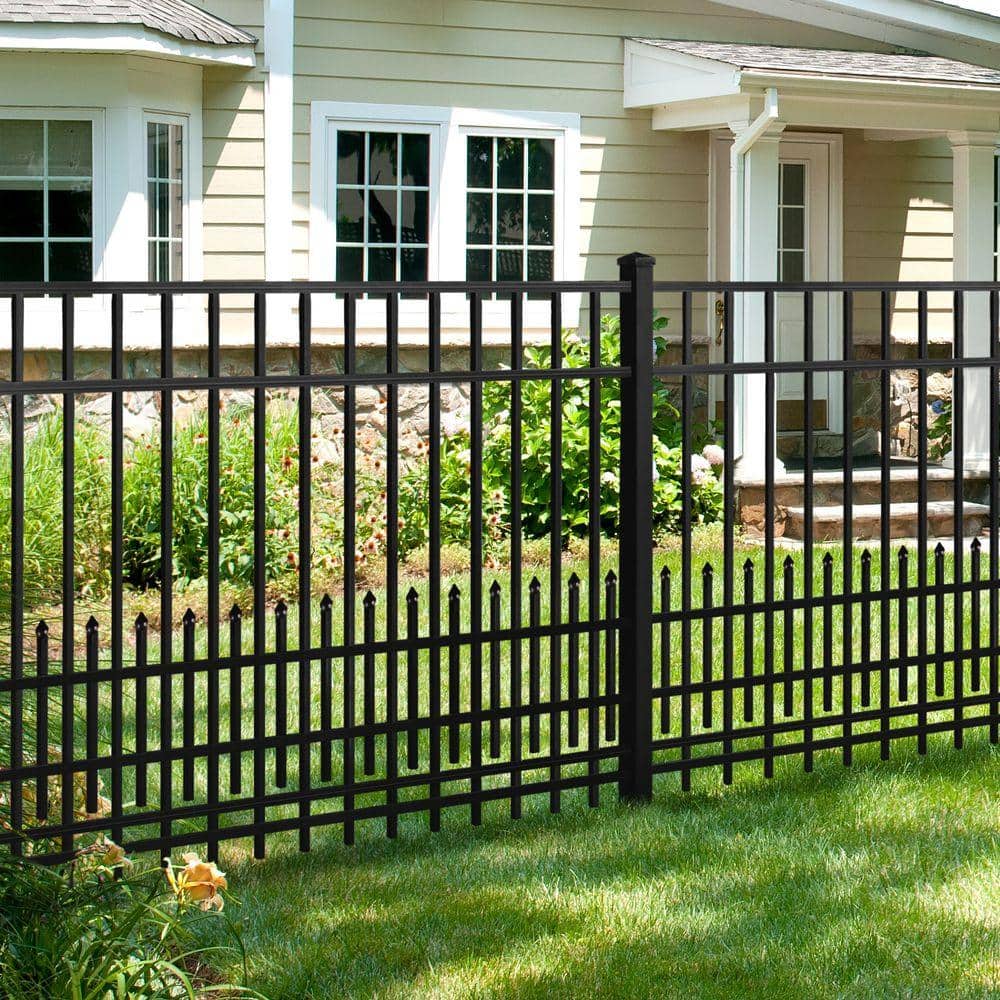 Mainstreet Aluminum Fence 1 in. Black Aluminum Fence Puppy Guard Non-Drilled Add-On Bottom Strip