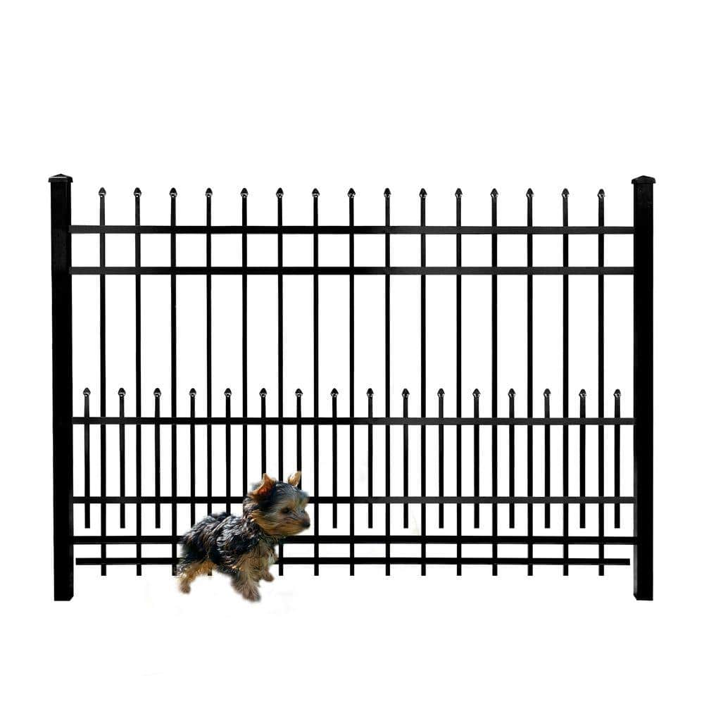 Mainstreet Aluminum Fence 1 in. Black Aluminum Fence Puppy Guard Non-Drilled Add-On Bottom Strip
