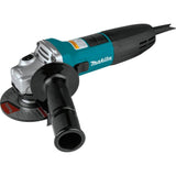 Makita 6 Amp Corded 4 in. Lightweight Angle Grinder with Grinding Wheel, Wheel Guard Side Handle Hard Case