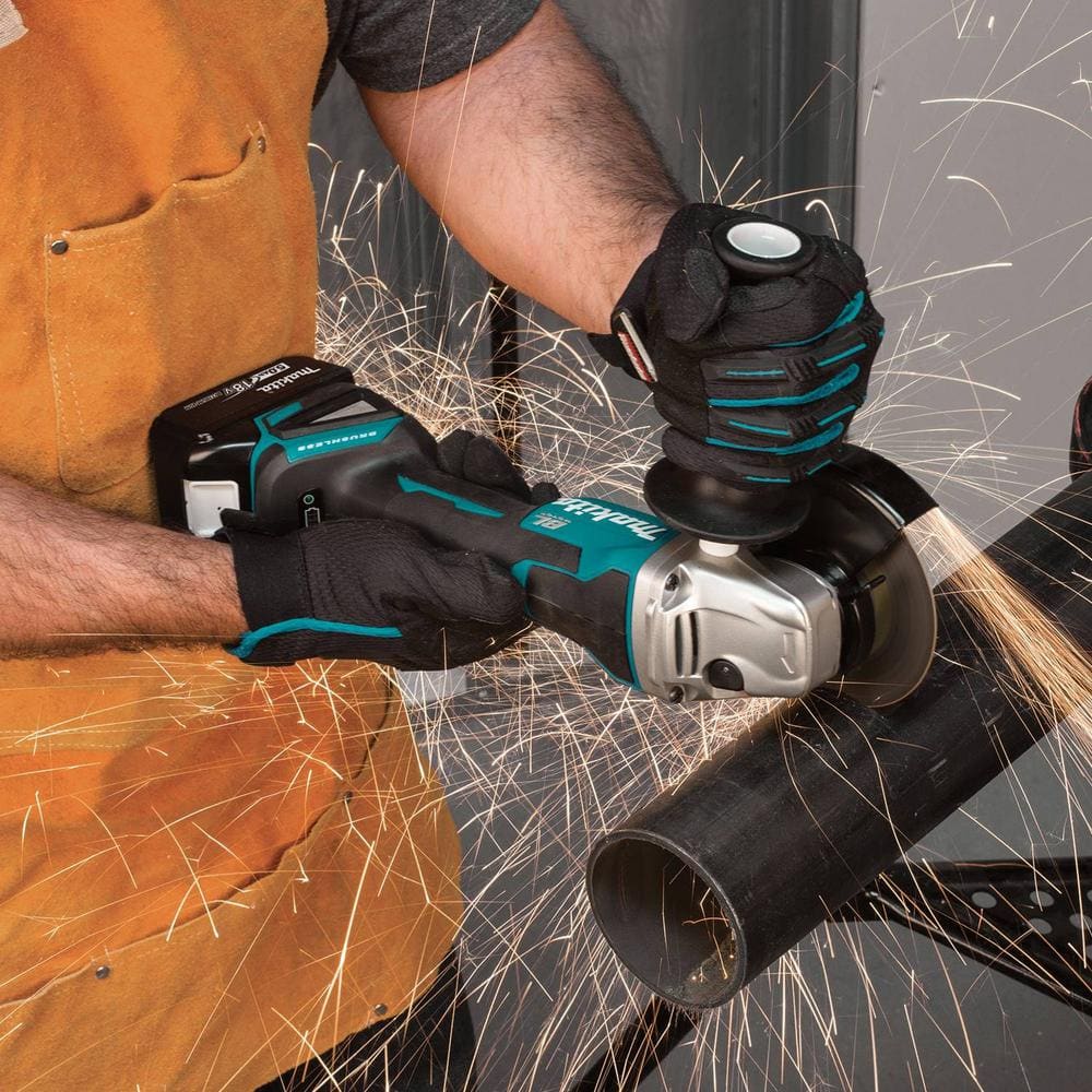 Makita 18V LXT Brushless 4-1/2 in./5 in. Paddle Switch Cut-Off/Angle Grinder Kit with Bonus 18V LXT LED Flashlight