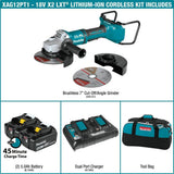 Makita 18V 5.0Ah X2 LXT Lithium‑Ion (36V) Brushless Angle Grinder Kit