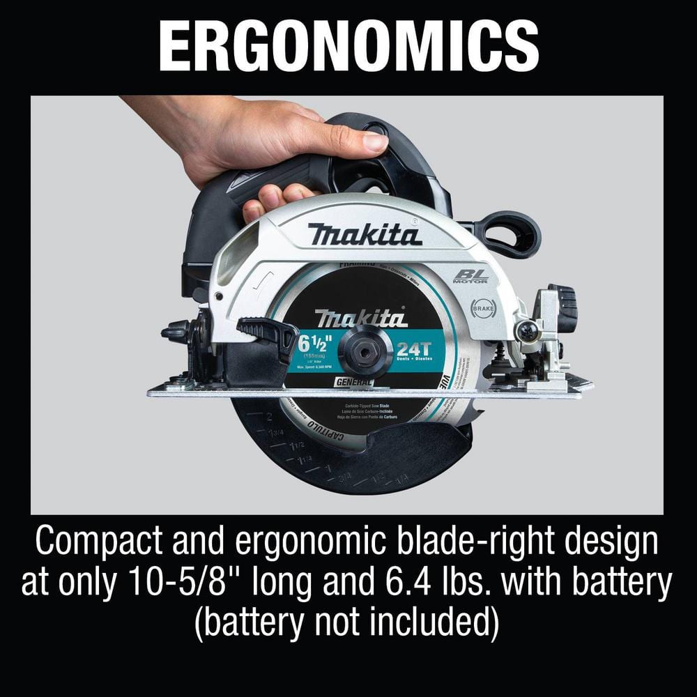 Makita 18V 6-1/2 in. LXT Sub-Compact Lithium-Ion Brushless Cordless Circular Saw (Tool Only)