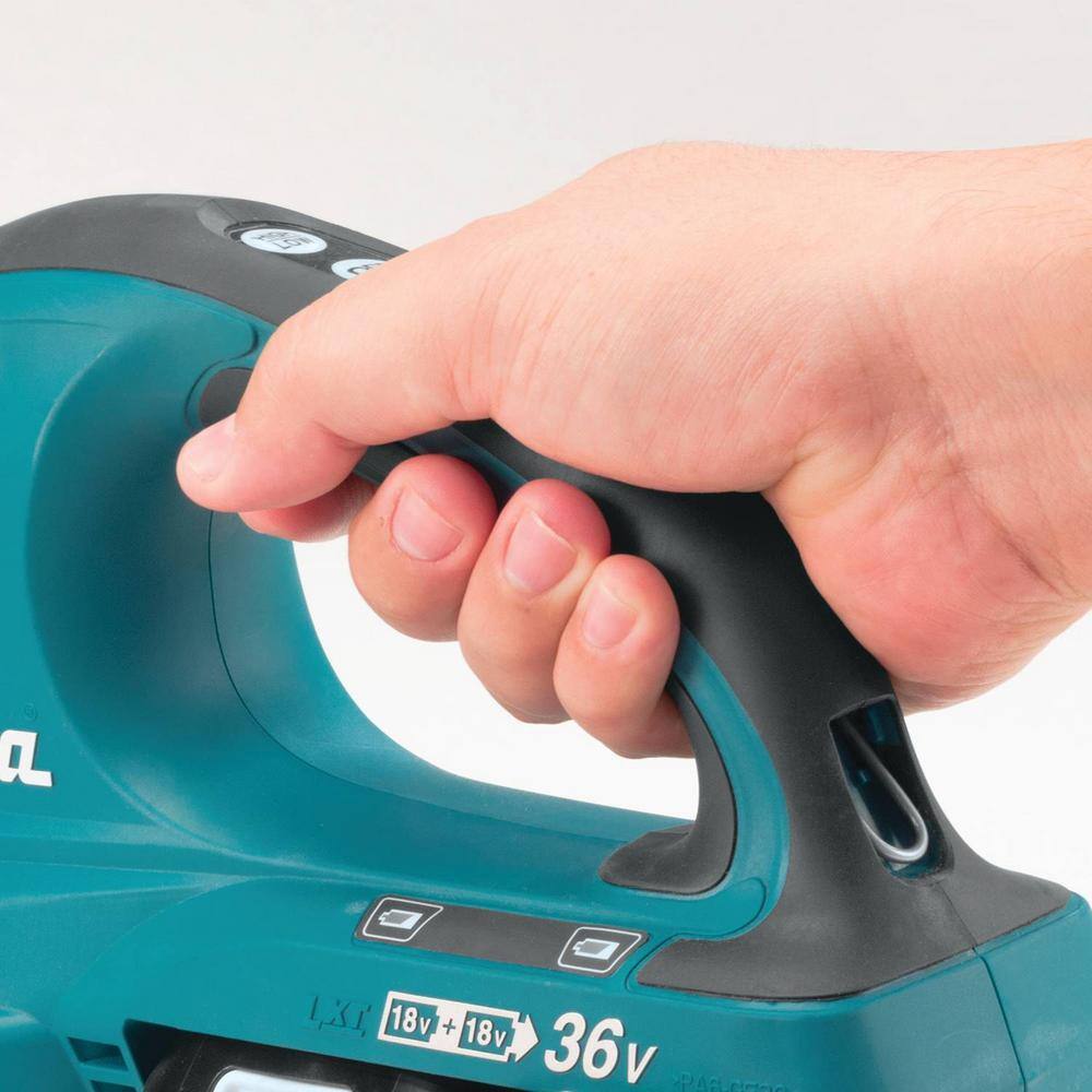 Makita 18V X2 (36V) 208 MPH 155 CFM LXT Lithium‑Ion Cordless Leaf Blower Kit with (2) 5.0Ah Batteries and Dual Port Charger (XBU01PT)