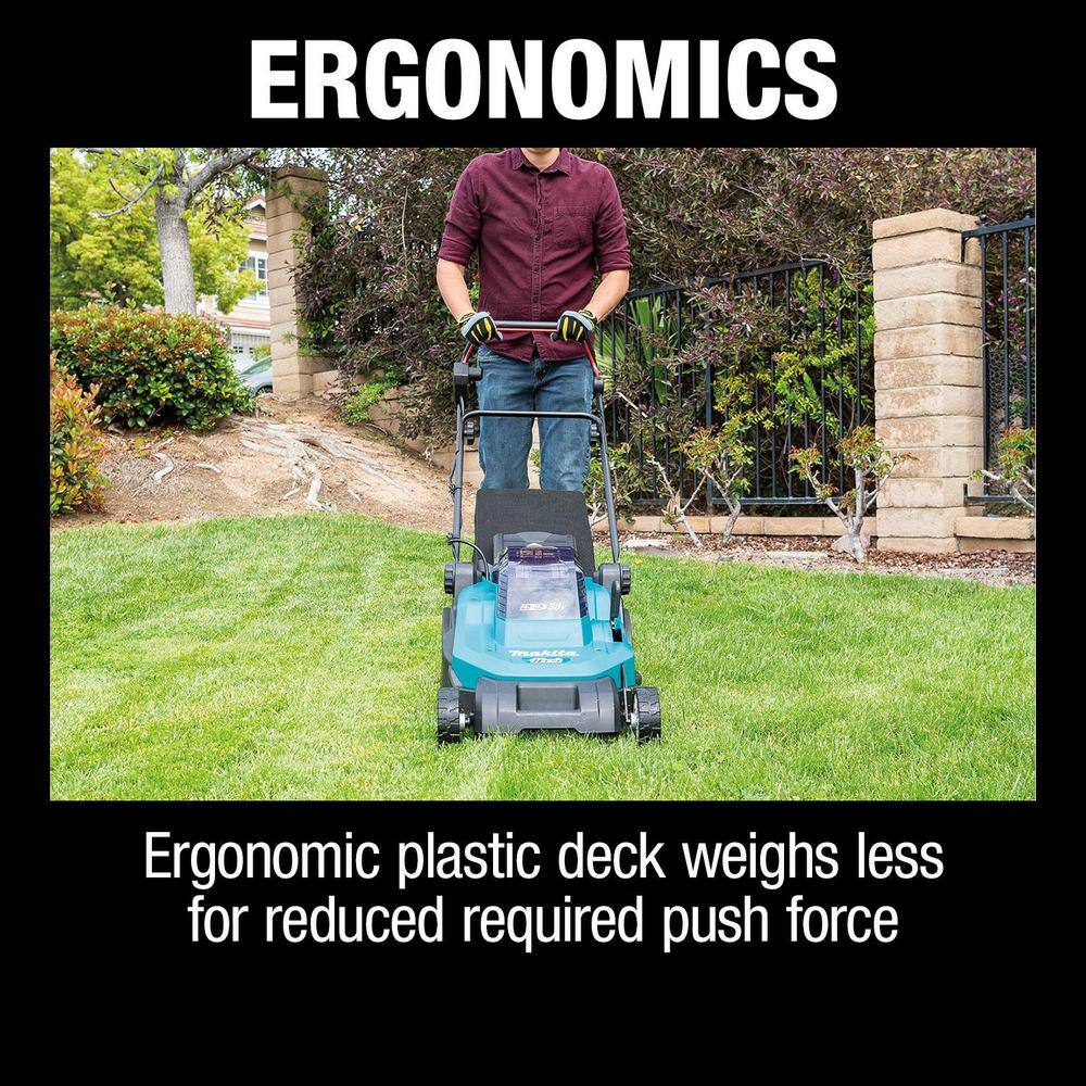 Makita 18V X2 (36V) LXT Cordless 17 in. Residential Lawn Mower Kit (5.0Ah) with 18V LXT Grass Shear, Tool Only
