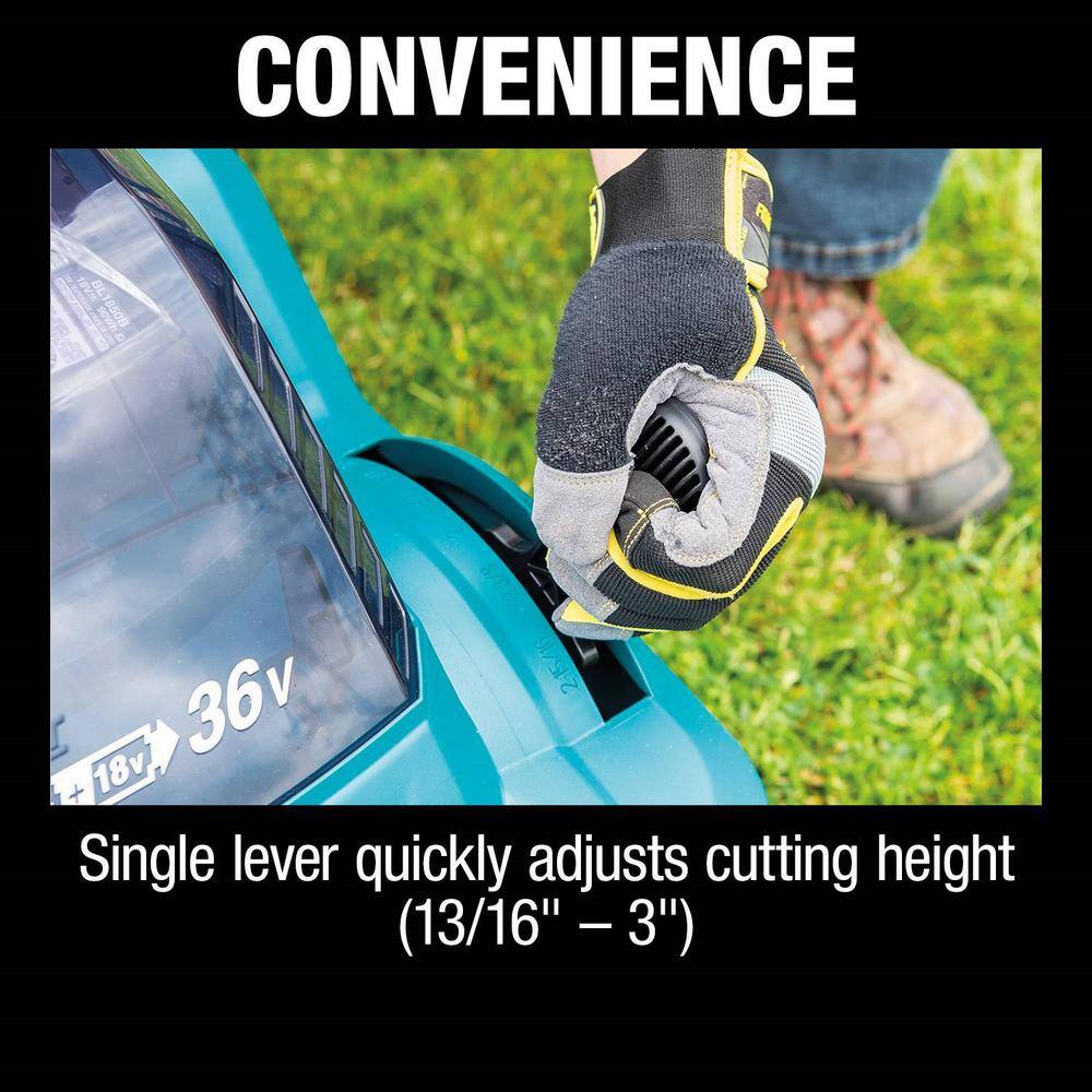 Makita 18V X2 (36V) LXT Cordless 17 in. Residential Lawn Mower Kit (5.0Ah) with 18V LXT Grass Shear, Tool Only