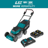 Makita 21 in. 18V X2 (36V) LXT Lithium-Ion Cordless Walk-Behind Push Lawn Mower Kit with 4 Batteries (5.0Ah)