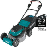Makita 18V X2(36V) LXT Lithium-Ion Cordless 21 in. Walk Behind Lawn Mower Kit w/4 Batteries 5.0Ah with 18V Blower, Tool Only