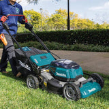 Makita 18V X2(36V) LXT Lithium-Ion Cordless 21 in. Walk Behind Lawn Mower Kit w/4 Batteries 5.0Ah with 18V Blower, Tool Only
