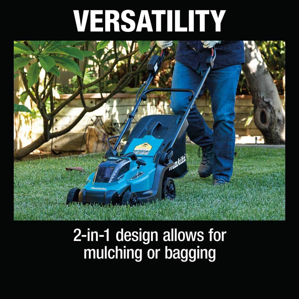 Makita 13 in. 18V LXT Lithium-Ion Cordless Walk Behind Push Lawn Mower Kit (4.0Ah)