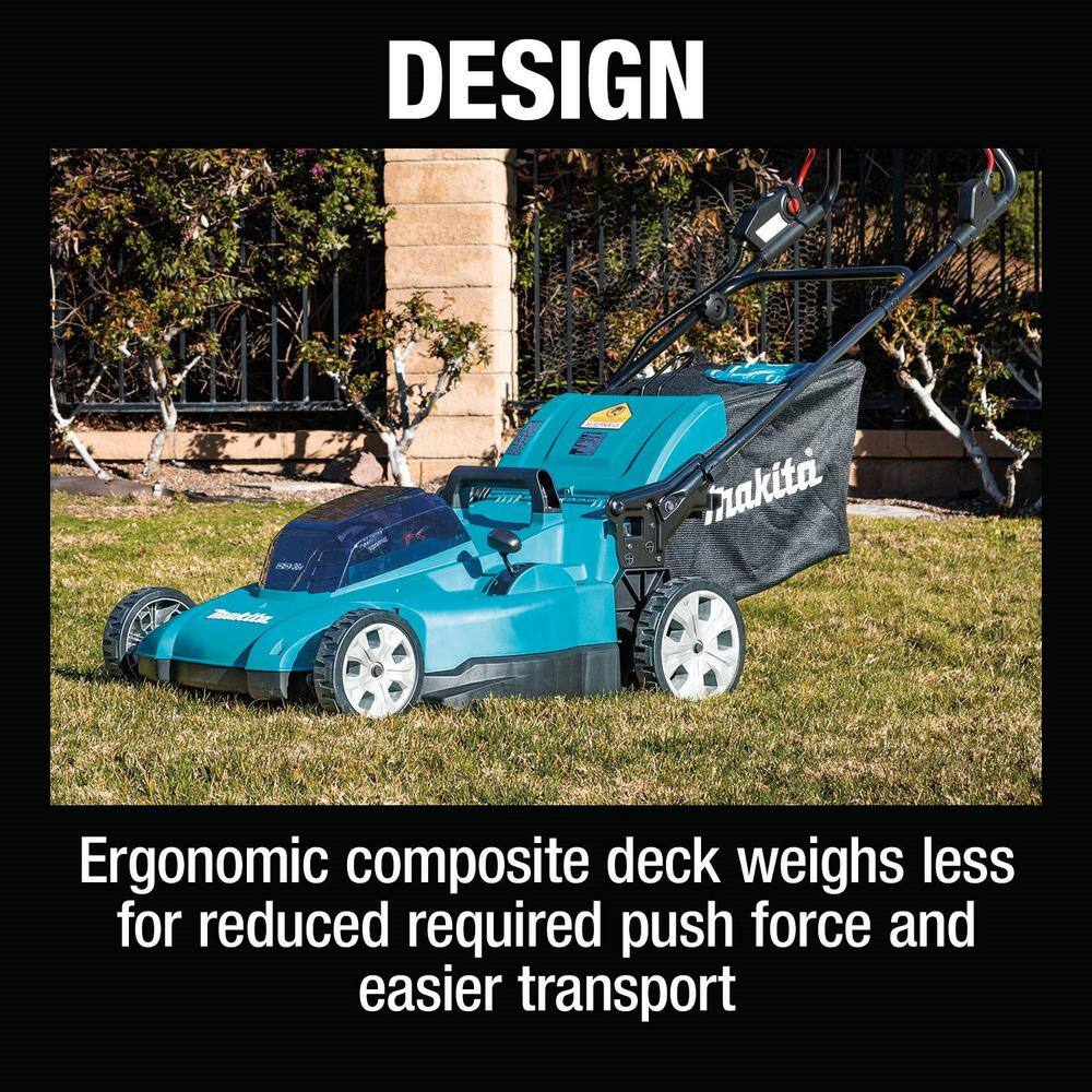 Makita 18V X2 (36V) LXT Lithium-Ion Cordless 19 in. Walk Behind Lawn Mower Kit w/4 batteries (4.0Ah)