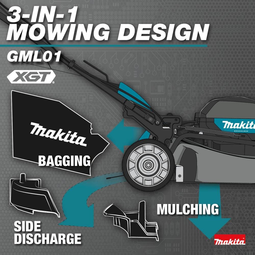 Makita 40V max XGT Brushless Cordless 21 in. Walk Behind Self-Propelled Commercial Lawn Mower Kit (4.0Ah)