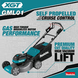 Makita 40V max XGT Brushless Cordless 21 in. Walk Behind Self-Propelled Commercial Lawn Mower Kit (4.0Ah)