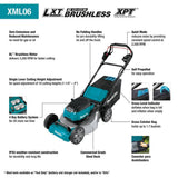 Makita 18 in. 18V X2 (36V) LXT Walk Behind Self Propelled Lawn Mower Kit w/4 Batteries(5.0 Ah) with 18V X2 (36V) LXT Blower